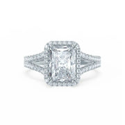 3.50 CT Radiant Cut Moissanite Engagement Ring Mapple Gems